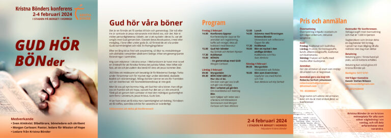 Läs mer om artikeln Välkommen till Kristna Bönder Konferens               2-4 februari i Staden på Berget i Horred