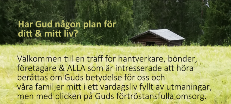 Läs mer om artikeln Har Gud någon plan för ditt och mitt liv? 10/7-26
